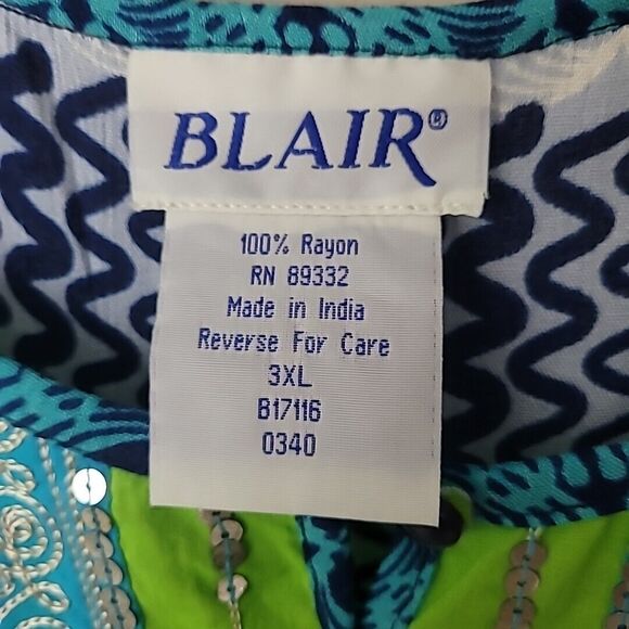 Women's Blair Maxi Dress Size 3XL. Embroidered Scroll W/ Sequins. Sleeveless. - Picture 8 of 9